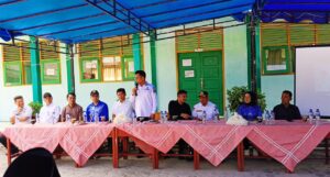 Bupati Anambas Aneng Saat memberikan Sambutan di MTs Al-Ma'arif Jemaja