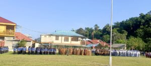 Pasukan Upacara dari Berbagai Unsur PNS, Pelajar