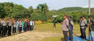 Kapolres Anambas Saat berikan arahan sebelum giat simulasi dilaksanakan