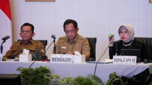 Mendagri RI, Jenderal Pol (Purn.) Tito Karnavian, Kepala BPS RI Amalia Adininggar Widyasanti dan Gubernur Kepri Ansar Ahmad Hadir dalam Rapat Koordinasi (Rakor) Pengendalian Inflasi. F - Istimewa 