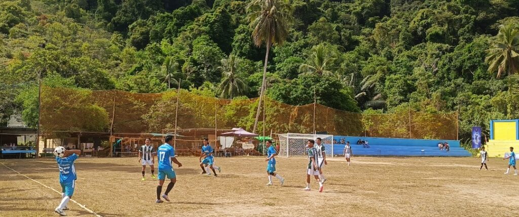 Saat pertandingan berlangsung club Persadaku FC vs Club Sunggak FC A di babak awal pertandingan 