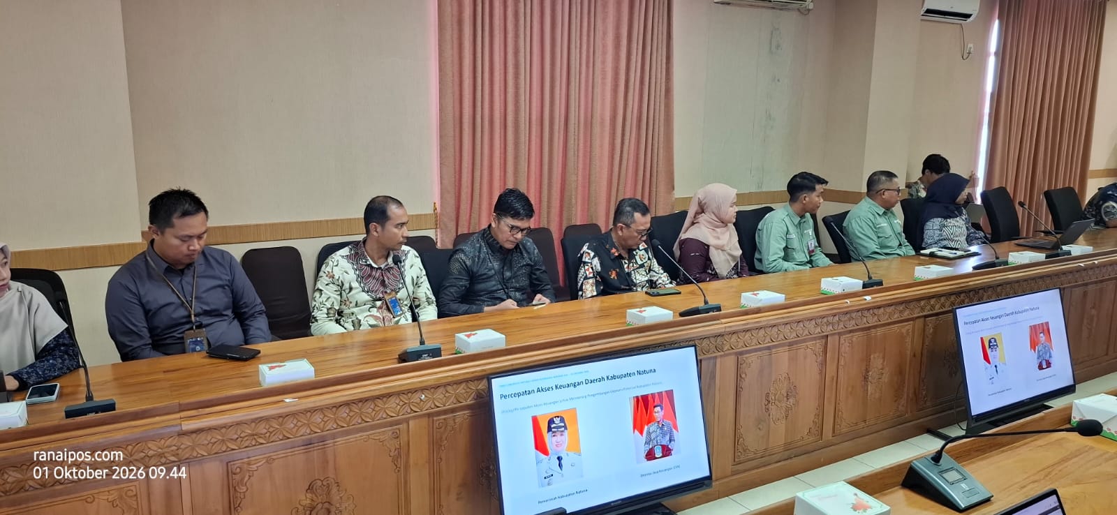 Para pimpinan bank, pegadaian dan instansi terkait saat mengikuti kegiatan rapat koordinasi
