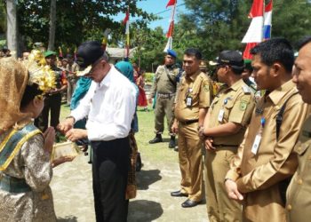 Bupati Hamid Rizal Tiba, Disambut Meriah Masyarakat Midai