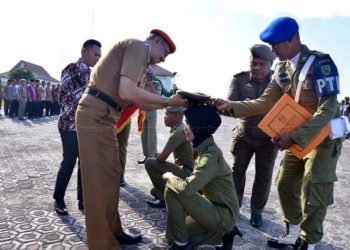 Bupati Hamid Rizal, Harapkan Satpol PP tingkatkan kompetensi dan Pelayanan Penegakan Perda