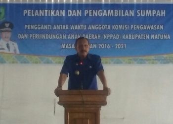 Bupati Hamid Rizal, Lantik dan Ambil Sumpah PAW Anggota KPPAD Natuna
