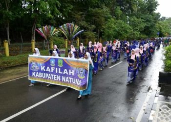 Kafilah Natuna Pukaukan Peserta dan Pengunjung STQH VIII Kepri dengan Tarian Khazanah Negeri