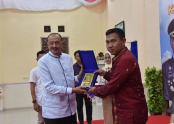 Pisah Sambut Danlanud Raden Sadjad Ranai, Bupati Hamid Rizal Meminta Sinergitas Tetaf Terjalin