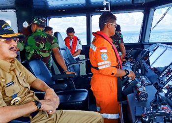 Bupati Hamid Rizal Lakukan Uji Layar KN. Sasikirana, Milik Kantor Pencarian dan Pertolongan SAR Natuna