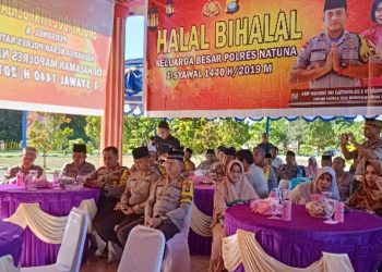 Kapolres Nugroho, Shalat Id dan Halalbihalal di Mapolres Natuna