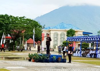 Dra. Hj. Ngesti, Wabup Natuna Hadiri HUT Bhayangkara ke-73 di Pantai Kencana