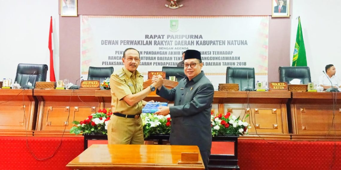 DPRD Natuna Setujui Ranperda Pertanggungjawaban Pelaksanaan APBD T.A 2018
