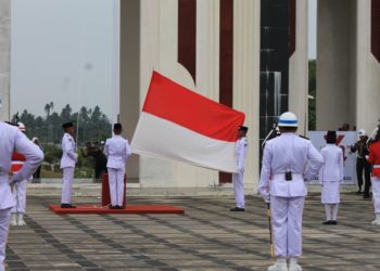 Upacara HUT RI ke 74 Natuna, Dilaksanakan Dikompleks Halaman Mesjid NGU