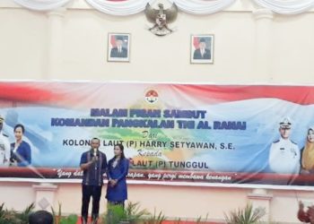 Bupati Natuna Hamid Rizal Hadiri Pisah Sambut Danlanal Ranai