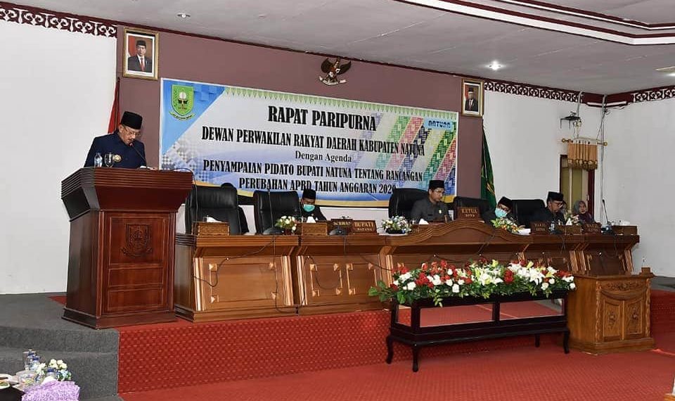 Bupati Natuna Sampaikan Pidato Rancangan Perubahan APBD Tahun Anggaran 2020
