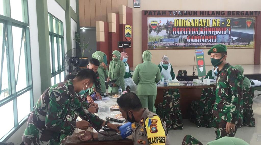 Bentuk Sinergitas, Polres Natuna Hadiri Kegiatan Donor Darah