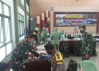 Bentuk Sinergitas, Polres Natuna Hadiri Kegiatan Donor Darah