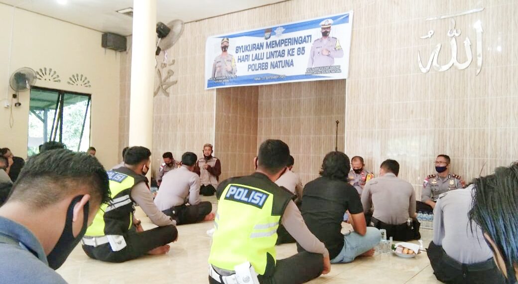 Satlantas Polres Natuna Peringati Hut Lalu Lintas Ke-65 Dengan Kegiatan Syukuran