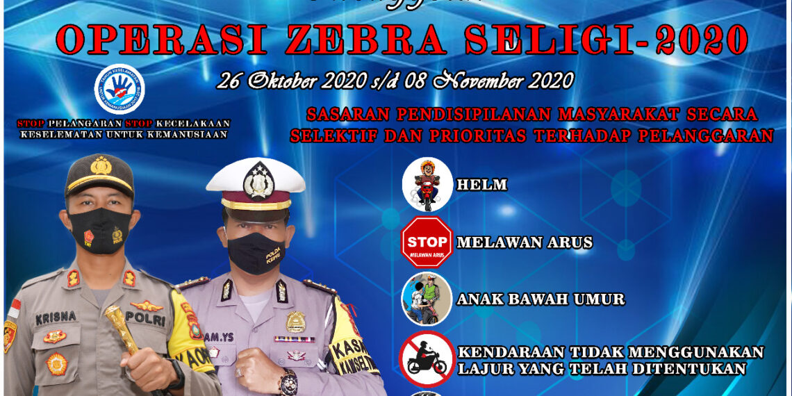 Tertib Berlalu Lintas, 26 Oktober Polres Natuna Gelar Operasi Zebra Seligi