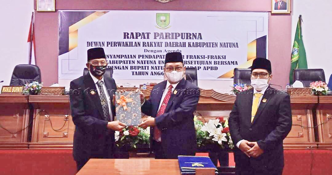 Bupati Hamid Rizal Hadiri Rapat Paripurna Pandangan Akhir Fraksi DPRD Natuna tentang APBD Natuna TA 2021