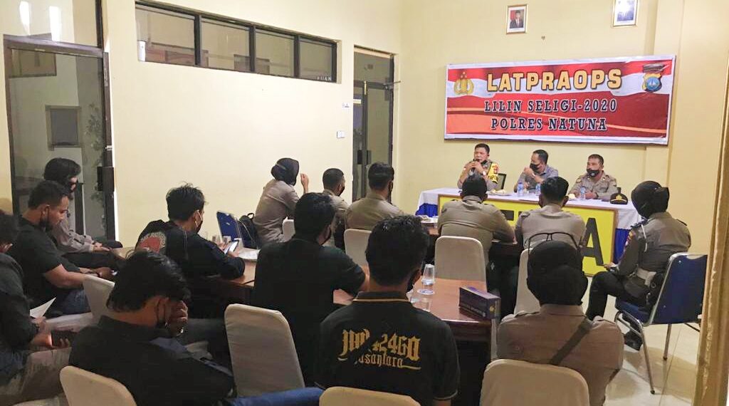 Jelang Ops Lilin Seligi 2020, Polres Natuna Gelar Latihan Pra Operasi