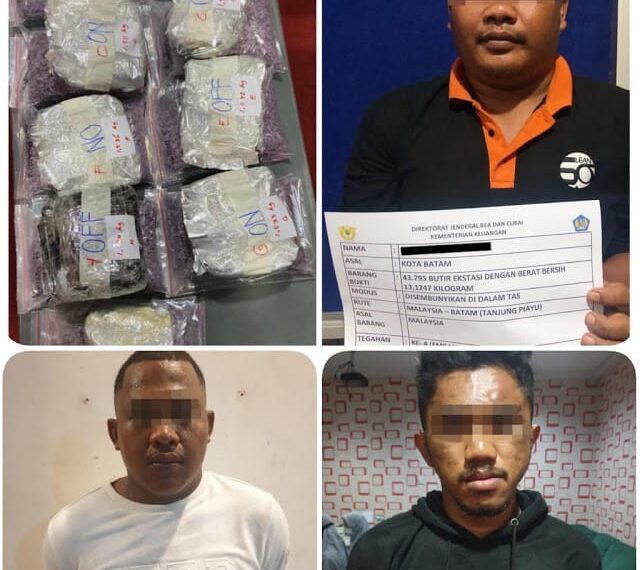 Subdit Narkotika Direktorat Jenderal Bea dan Cukai Tipe B Batam, Dan Bareskrim Mabes Polri Gagalkan Upaya Penyelundupan Ekstasi senilai 9 Miliar