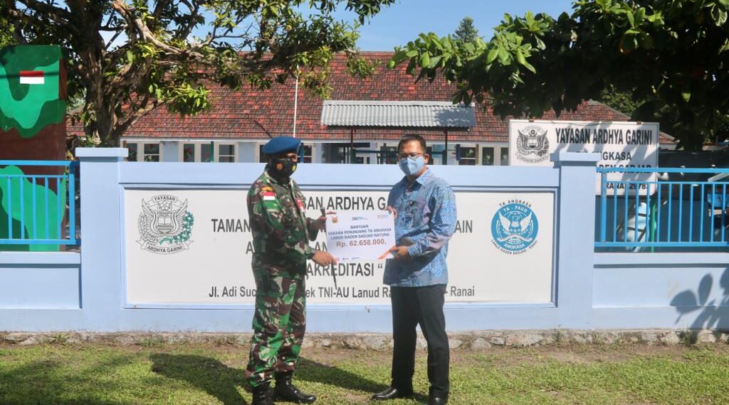 Lanud RSA dan BNI 46 Natuna Berkerjasama Renovasi Aula TK Angkasa Lanud RSA