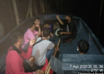Dirpolairud Polda Kepri Amankan Tiga Pengirim Migran Ilegal di Bintan.