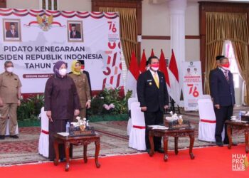 Gubernur Kepri Ansar Ahmad Dan Jajaran Ikuti Pidato Presiden RI Secara Virtual