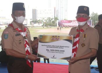 Wali Kota Batam, Ajak Pramuka Jagan Pernah Lelah Membantu