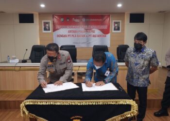 Polda Kepri Lakukan MoU degan PT. Bai dan PT. Bright PLN Batam.