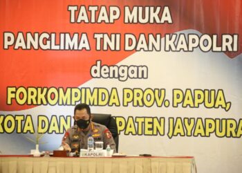 Pimpin Rapat Forkopimda Jayapura, Kapolri Tekankan Kesiapan PON dan Penanganan Covid-19 