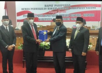 DPRD Gelar Paripurna, Bupati Natuna Wan Siswandi Sampaikan 6 Ranperda Untuk Disetujui 