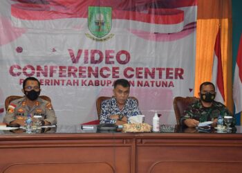 Melalui Vicon, Bupati Natuna Pimpin Rapat Koordinasi Pelaksanaan PPKM & Covid_19