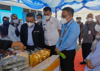 Bupati Wan Siswandi Dampingi Wamenkeu Tinjau Stand UMKM serta Coba Kuliner Khas Natuna