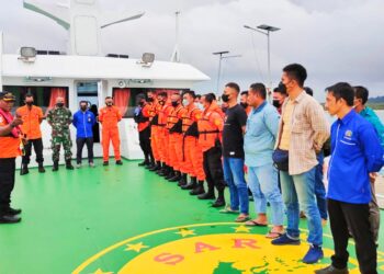 Uasi Laksanakan Siaga SAR Khusus Kunker Menteri Mahfud MD dan Tito di Pulau Laut, KN. SAR Sasikirana Melanjutkan Pelayaran Pulang