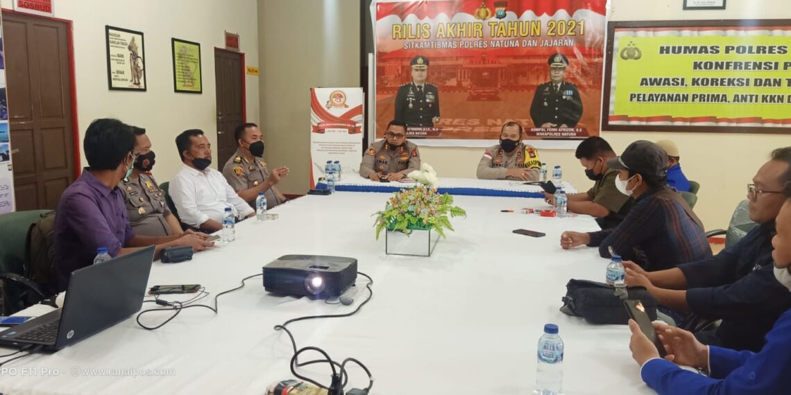 Polres Natuna Sampaikan Capaian Kerja Sepanjang Tahun 2021