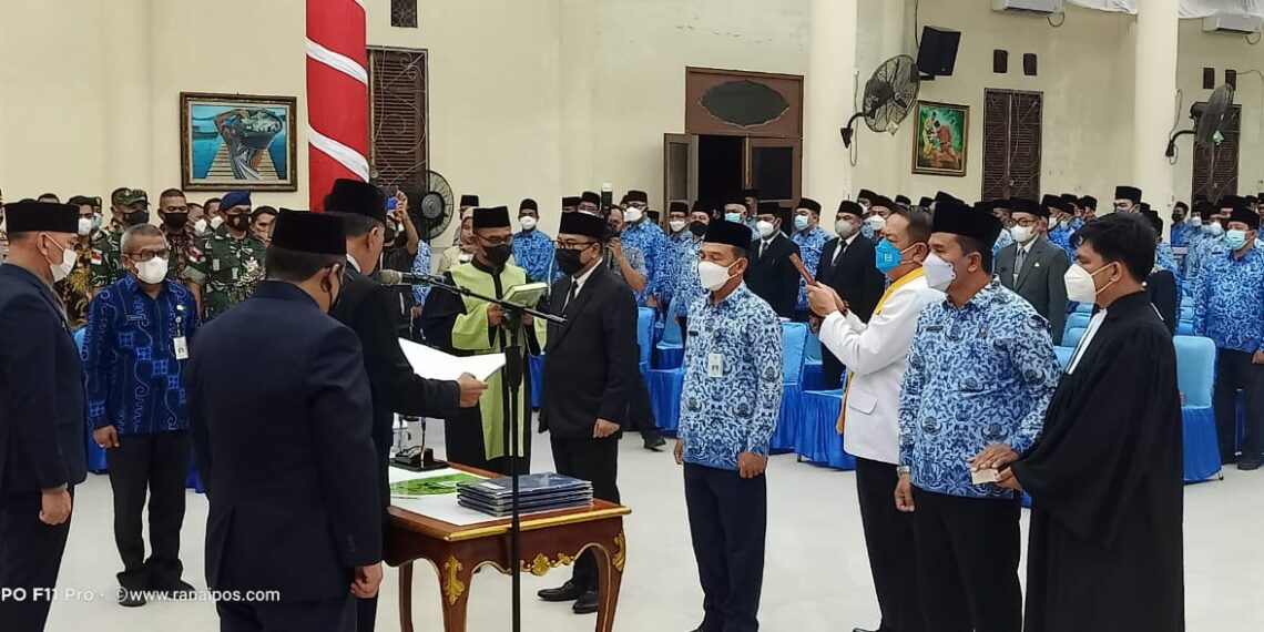 Bupati Natuna Wan Siswandi Lakukan Pelantikan Terbesar di Awal Tahun 2022