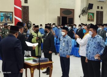Bupati Natuna Wan Siswandi Lakukan Pelantikan Terbesar di Awal Tahun 2022