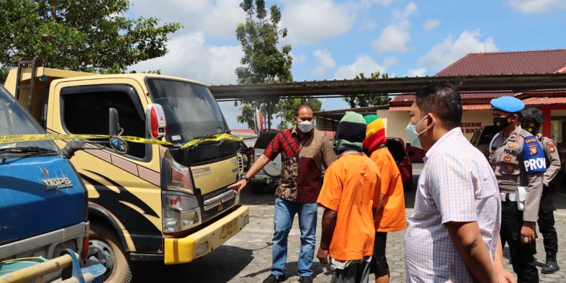 Satreskrim Polres Bintan Ciduk Penambang Pasir Ilegal