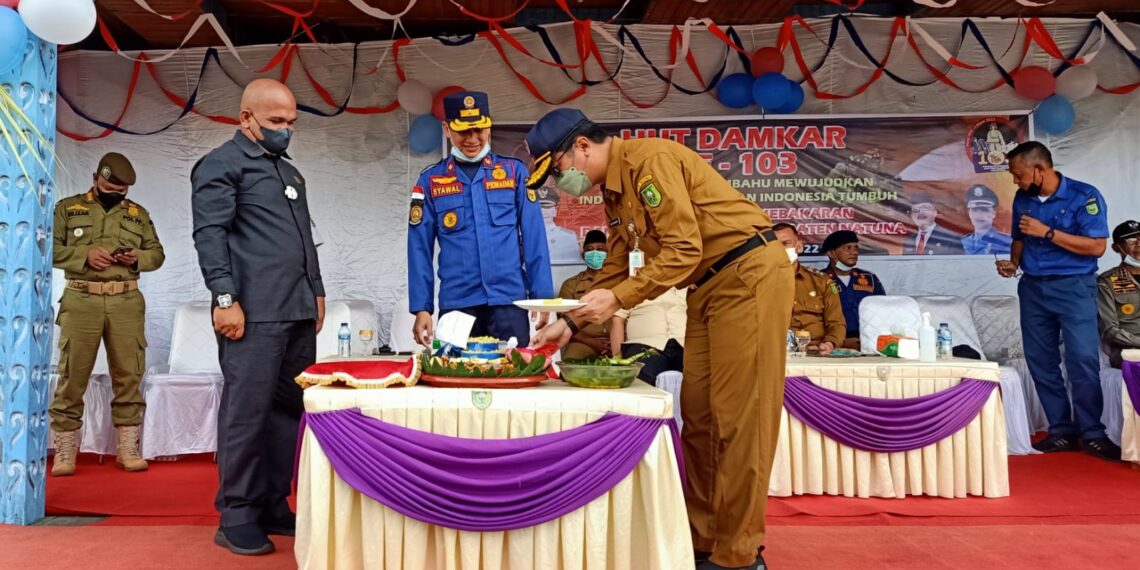 Sekda Natuna Pimpin Upacara HUT Damkar Ke 103 