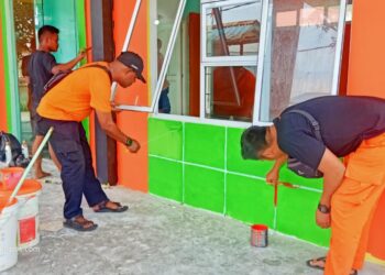 Jelang Peresmian, Mexi Ubah Gedung UGD Jemaja Warna Oranye