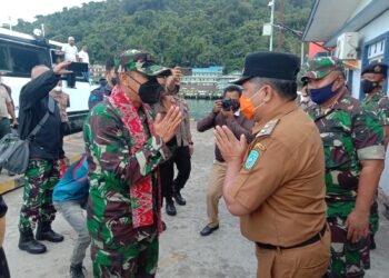 Wakil Bupati Anambas Wan Zuhendra Sambut Kunjungan Perdana Dandim 0318 Natuna