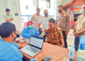 Genjot Vaksinasi, Pemkab Natuna Gelar Vaksinasi di Ruang Lobi Kantor Bupati Natuna 