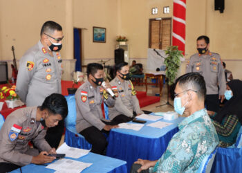 Polres Natuna Launching Penyaluran Bantuan Tunai Pangan Warung & Pedagang Kaki Lima