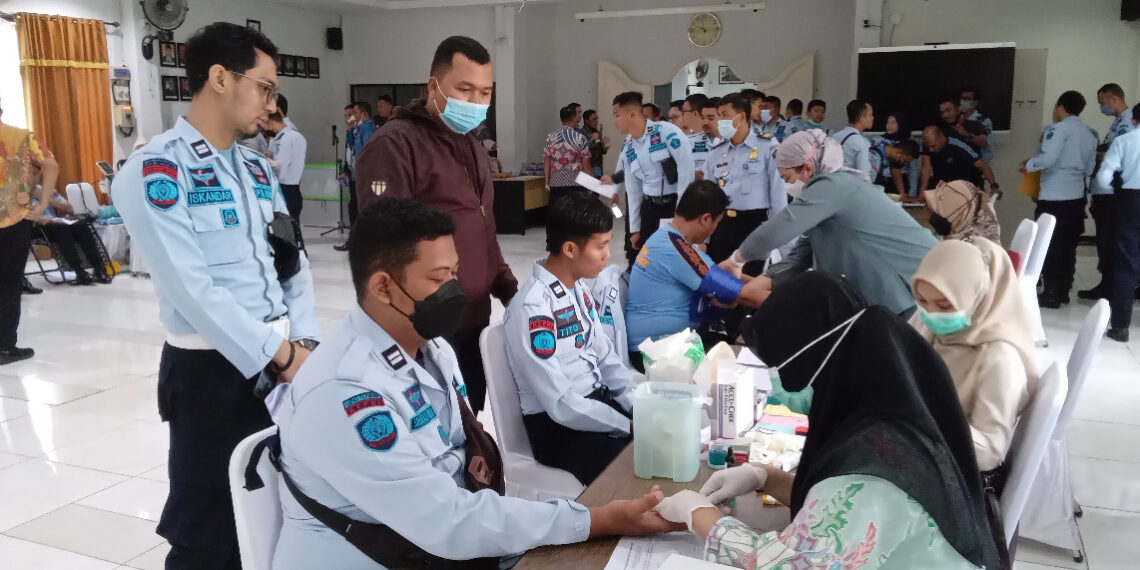 Semarakkan HDKD Ke 77, Lapas Kelas Iia Tanjungpinang Ikut Kegiatan Donor Darah