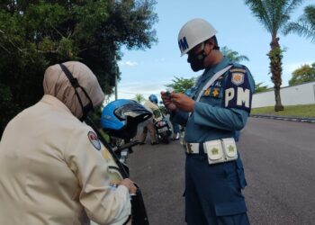 Tekan Pelangggaran Lakalalin, POM Lantamal IV Laksanakan Opsgaktib TW III TA. 2022.