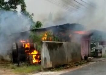 Dua Kios dan Rumah Ludes Dilalap Api, di Duga Dua OTK Pelaku