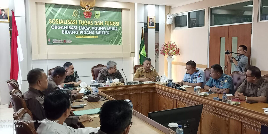 Sejampidmil Sosialisasi Tupoksi Organisasi Jaksa Agung Muda Bidang Pidana Militer Di Natuna