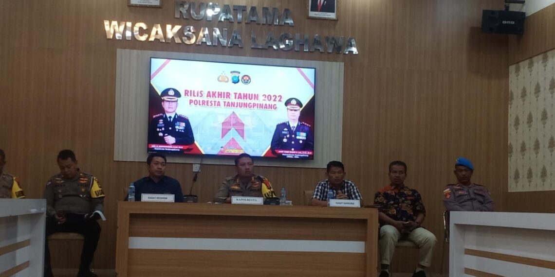 Polresta Tanjungpinang Rilis Capaian Kinerja Tahun 2022