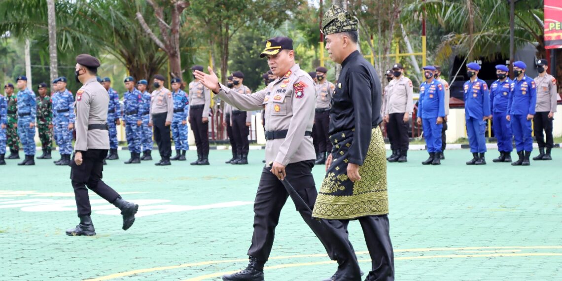 Sambut Nataru, Polres Natuna Gelar Apel Pasukan Operasi Lilin Seligi 2022